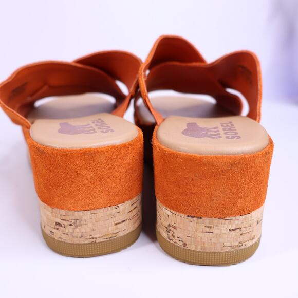 SOREL Cameron Flatform Mule Sandals Desert Sun Crisscross Strap Women's 9.5 - Picture 3 of 8